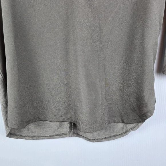 NWOT Banana Republic Mixed Media Viscose 3/4 Sleeve Taupe V Neck Size Small - Picture 5 of 8